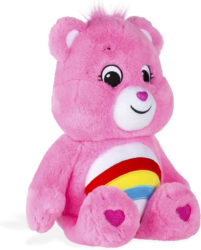 Les bisounours - peluche ours toucâlin rose arc en ciel 30 cm 